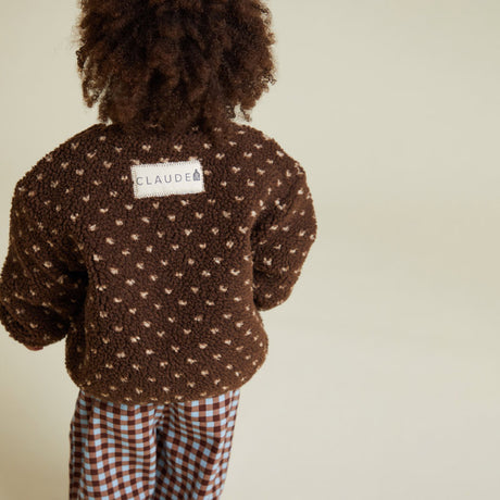 Claude & Co - Drew chocolate spot borg jacket | Scout & Co