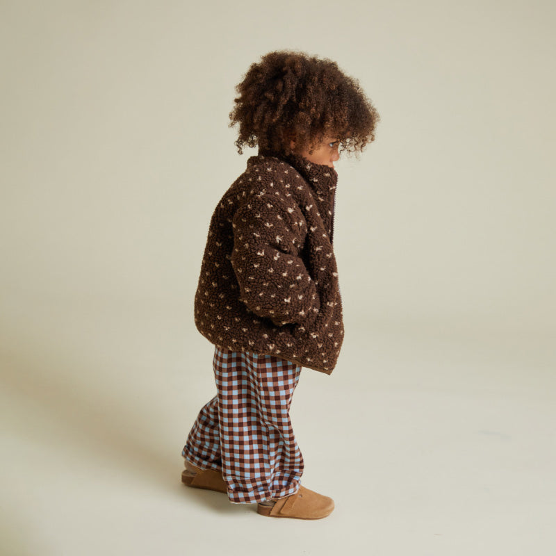 Claude & Co - Drew chocolate spot borg jacket | Scout & Co