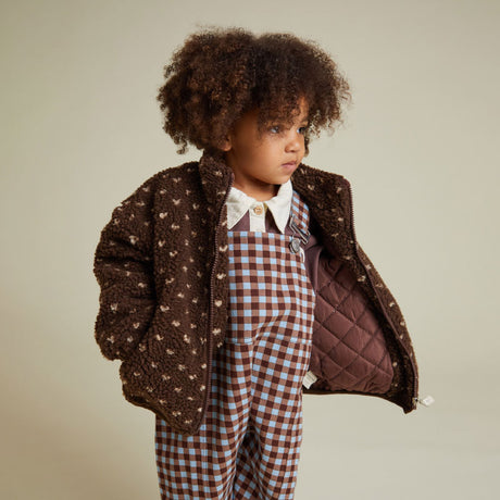Claude & Co - Drew chocolate spot borg jacket | Scout & Co