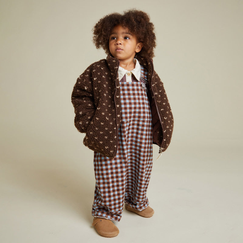 Claude & Co - Drew chocolate spot borg jacket | Scout & Co