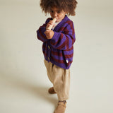 Claude & Co - Eben purple stripe cardigan | Scout & Co