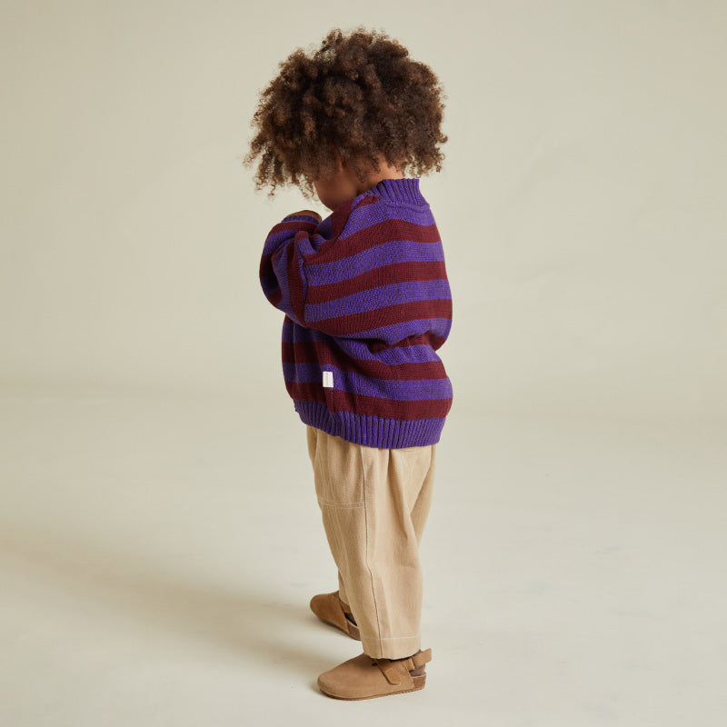 Claude & Co - Eben purple stripe cardigan | Scout & Co