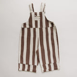 Claude & Co - Blythe dungarees - Chocolate stripe | Scout & Co