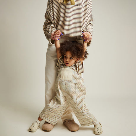 Claude & Co - Blythe dungarees - Radish stripe | Scout & Co