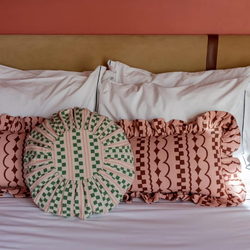TBCo - Cotton Cushion Cover in Pink Ruffle | Scout & Co