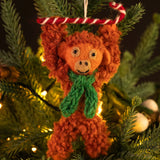 Amica - Orangutan with candy cane - Christmas felt decoration | Scout & Co
