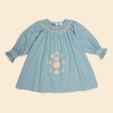 Apolina - Cece smock dress - Tablecheck Marine | Scout & Co
