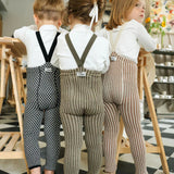 Silly Silas - Special footless tights with braces - Black & White checked | Scout & Co