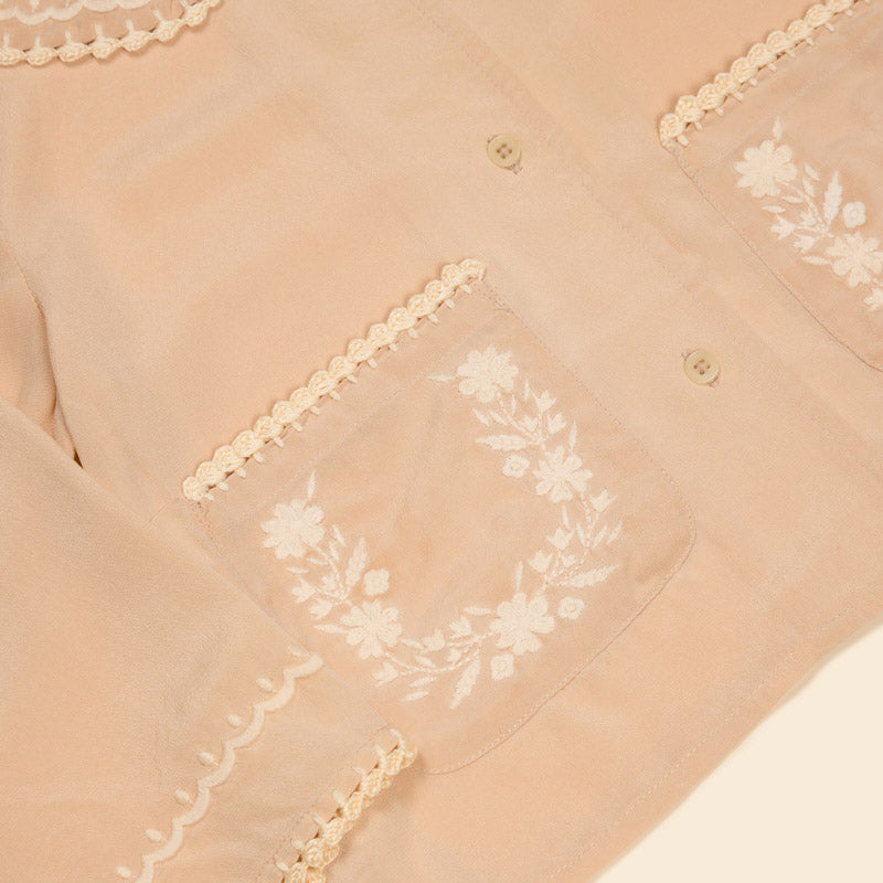 Apolina - Clara silk blouse - Dried Rose | Scout & Co