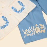 Apolina - Clara trouser & top set - Milk / Book Blue | Scout & Co