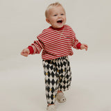 Claude & Co - Jamie long-sleeve tee - crimson stripe