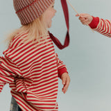 Claude & Co - Jamie long-sleeve tee - crimson stripe