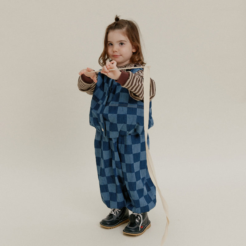 Claude & Co - Murphy checkerboard balloon denim trousers