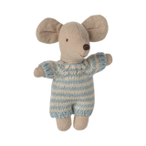 Maileg - Baby mouse in carry cot - Blue | Scout & Co