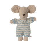 Maileg - Baby mouse in carry cot - Blue | Scout & Co