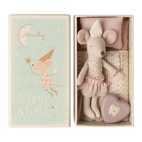 Maileg - Tooth Fairy mouse with matchbox - little sister | Scout & Co