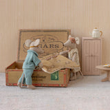 Maileg - Mum & Dad mice in cigar box - blue stripe PJs + floral nightie | Scout & Co