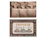 Maileg - Baby mice triplets in box - checks