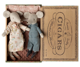Maileg - Grandma & Grandpa mice in matchbox - nightwear
