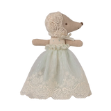 Maileg - Baby mouse in gown - Mint | Scout & Co