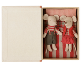 Maileg - Christmas twin mice in book - little brother and sister