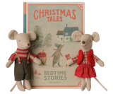 Maileg - Christmas twin mice in book - little brother and sister