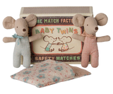 Maileg - Baby mice twins in matchbox - checks