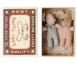 Maileg - Baby mice twins in matchbox - checks