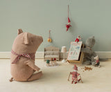 Maileg - Christmas twin mice in book - little brother and sister