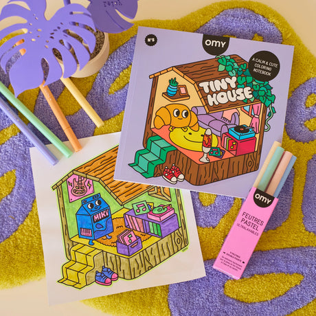 OMY - Cozy Art colouring book - Tiny House | Scout & Co