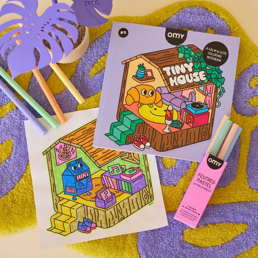OMY - Cozy Art colouring book - Tiny House | Scout & Co
