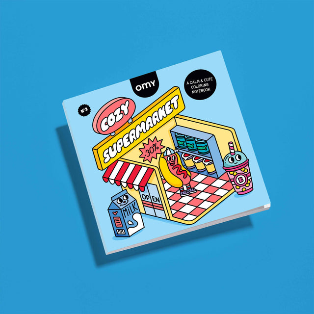 OMY - Cozy Art colouring book - Cozy Supermarket | Scout & Co