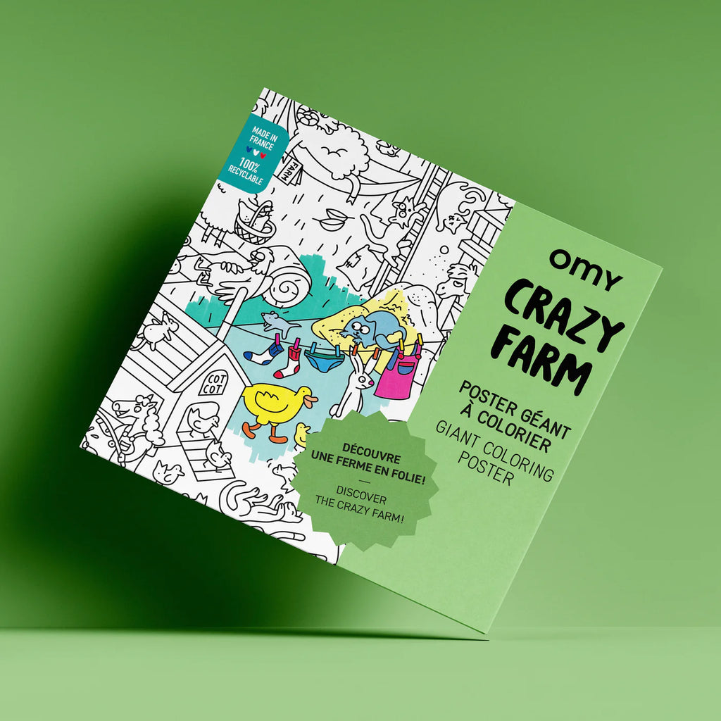 OMY - colouring poster - Crazy Farm | Scout & Co