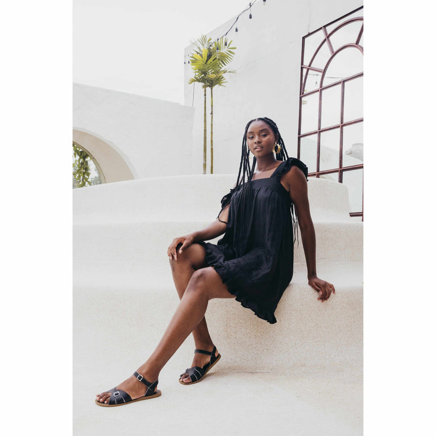 Saltwater Classic Sandals - Black - Adult | Scout & Co