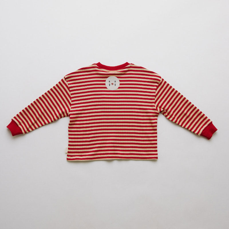 Claude & Co - Jamie long-sleeve tee - crimson stripe
