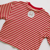Claude & Co - Jamie long-sleeve tee - crimson stripe