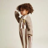 Claude & Co - Blythe dungarees - Chocolate stripe | Scout & Co