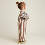 Claude & Co - Blythe dungarees - Chocolate stripe | Scout & Co