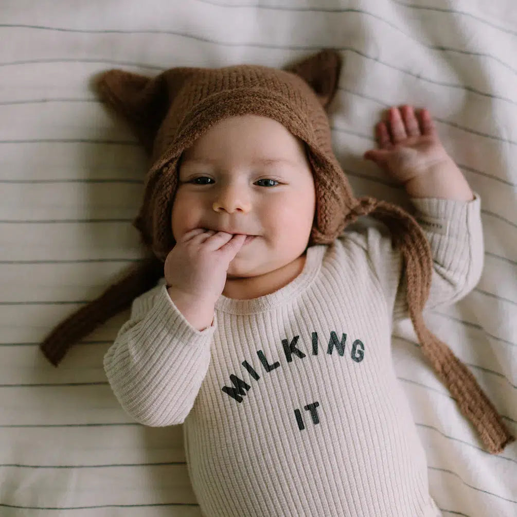 Claude & Co - Milking It baby bodysuit - Oat | Scout & Co