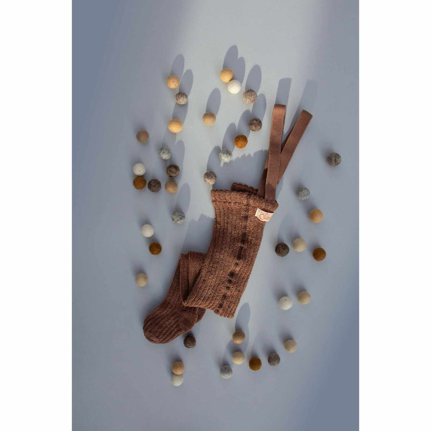 Silly Silas - Granny teddy footed tights with braces - Granola | Scout & Co
