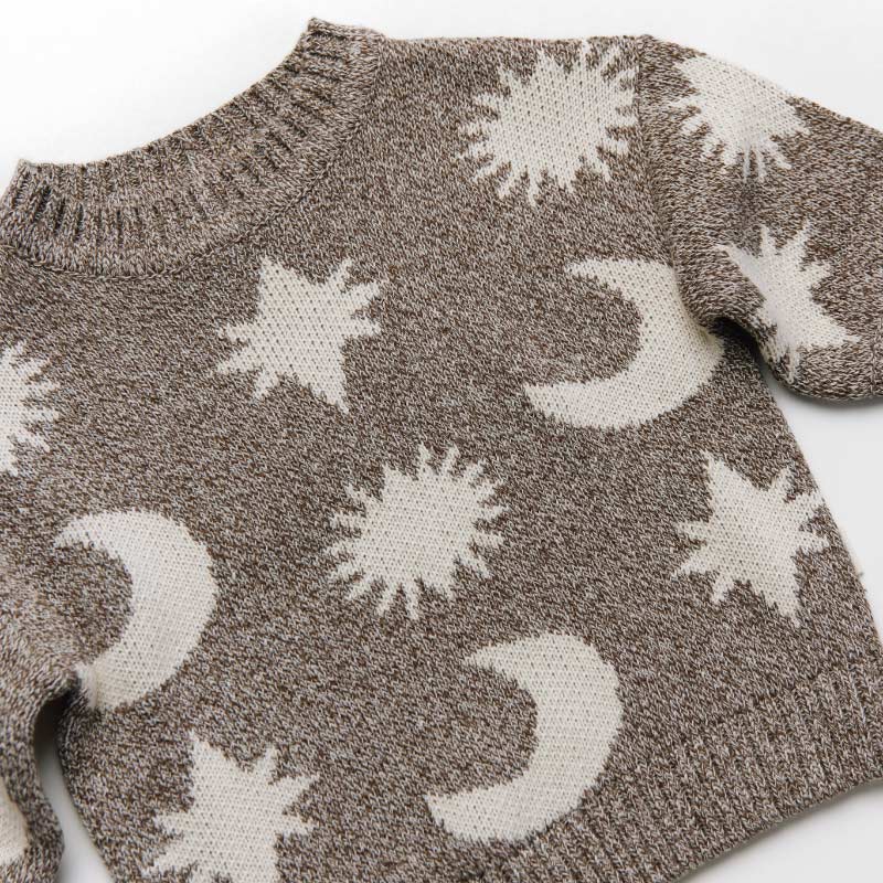 Claude & Co - Cozmo moon star knit sweater - mushroom