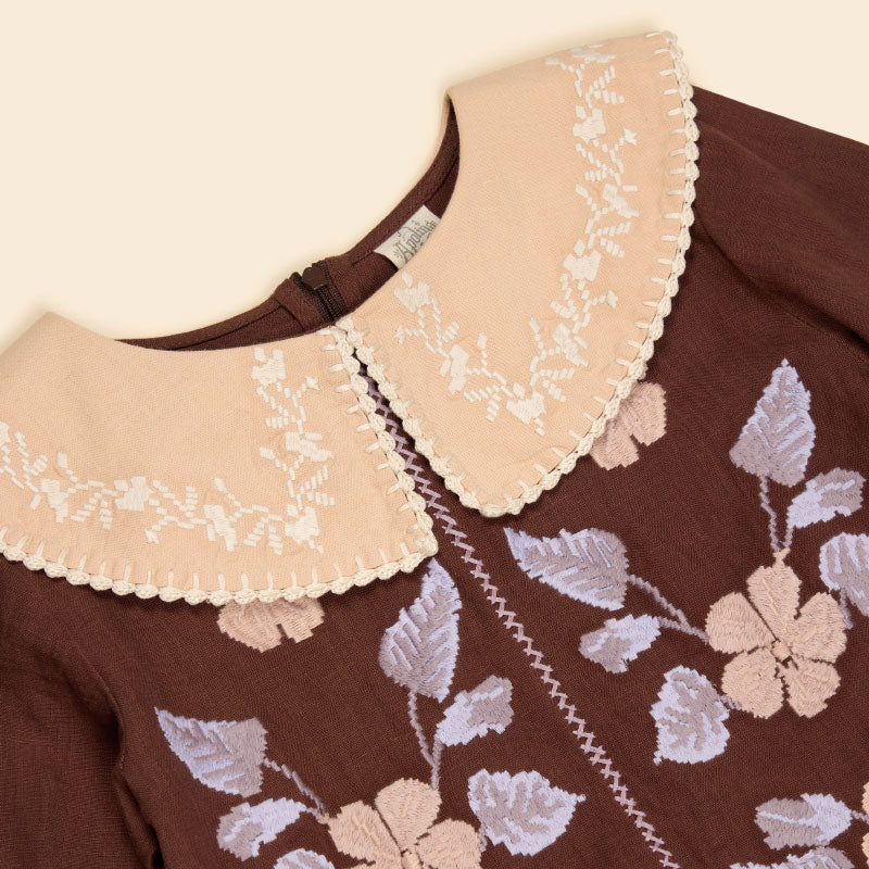 Apolina - Daria blouse - Dark chocolate | Scout & Co
