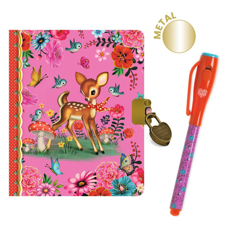 Djeco - Fiona little secret notebook with lock, key and magic pen | Scout & Co