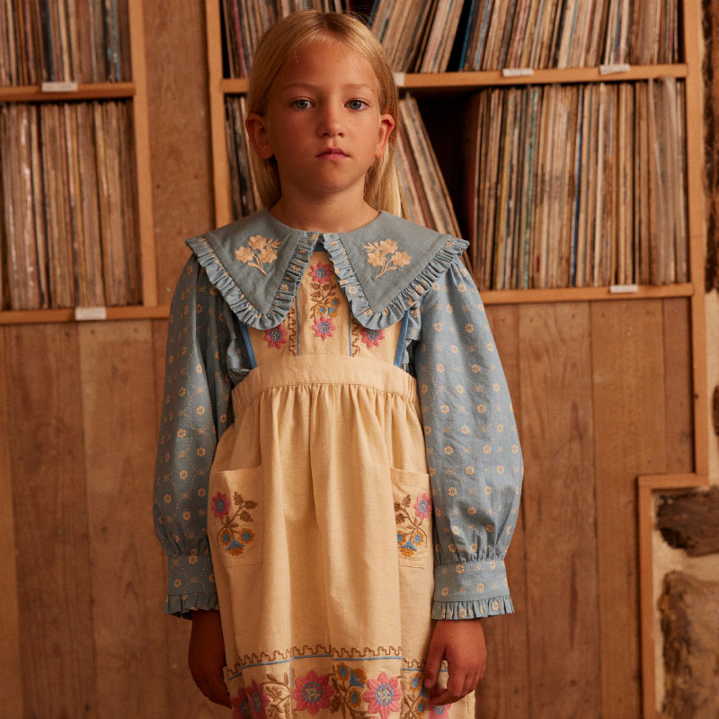 Apolina - Dionne Blouse - Quilt Calico Blue Pebble | Scout & Co