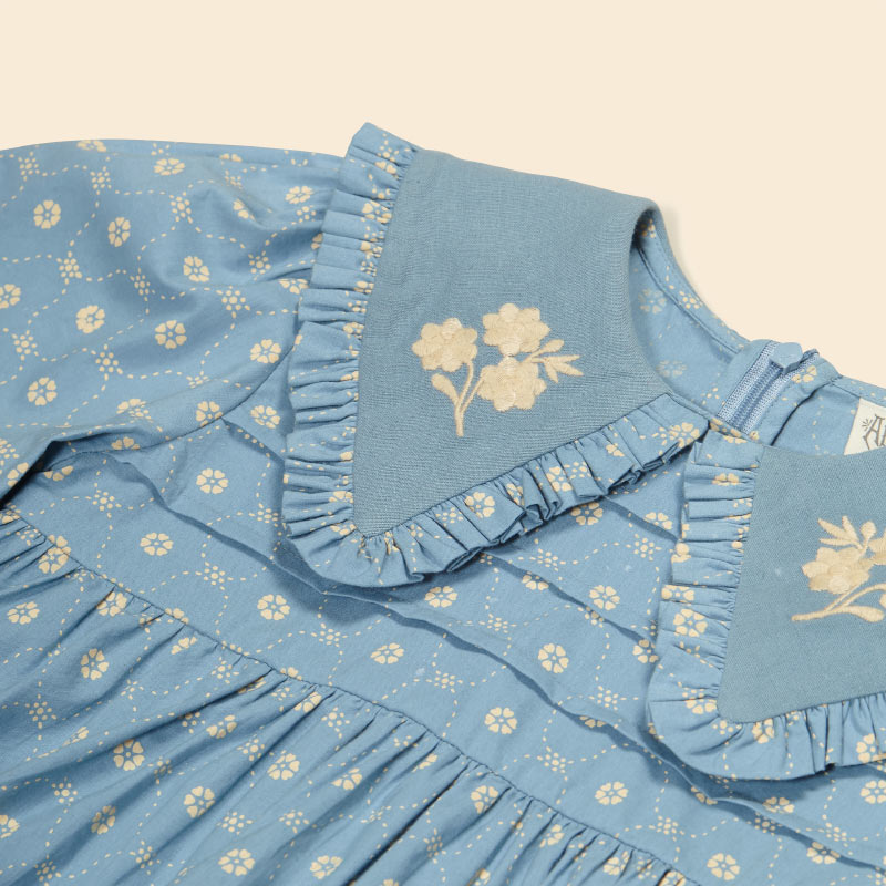 Apolina - Dionne Blouse - Quilt Calico Blue Pebble | Scout & Co