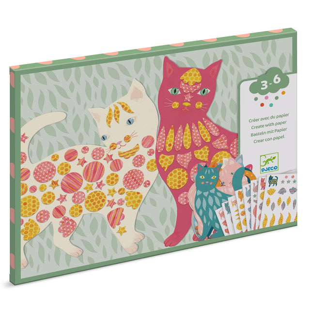 Djeco - Elodie's Cute Cats sticker craft set | Scout & Co