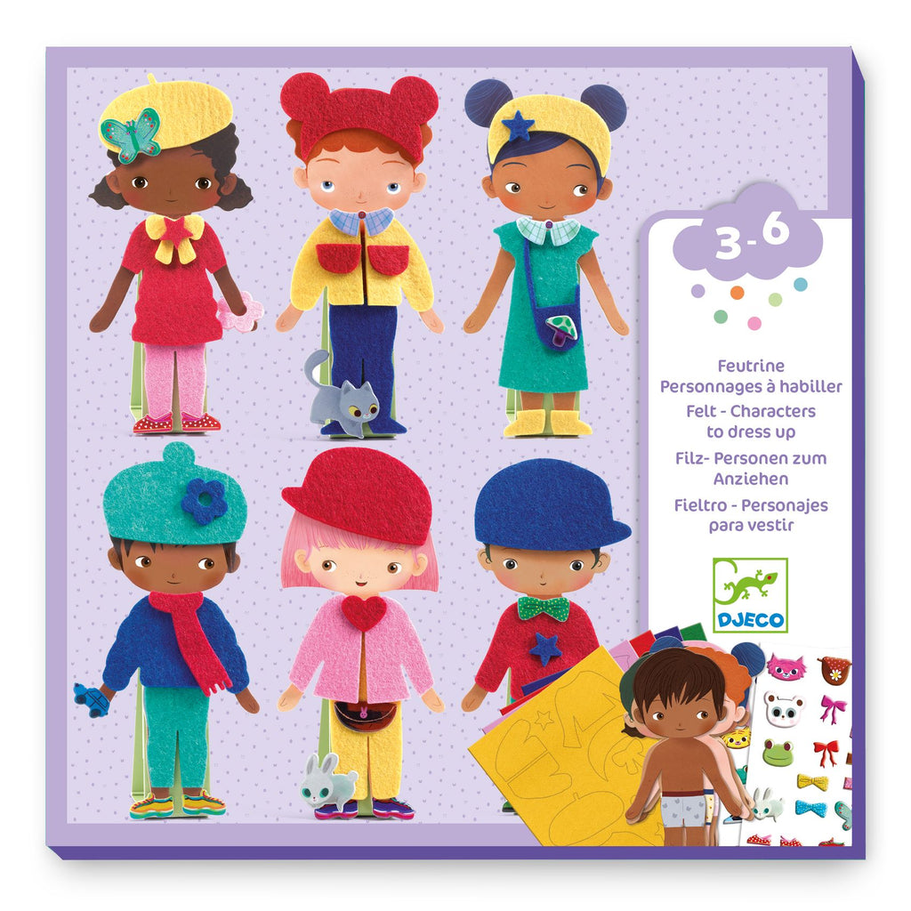 Djeco - Soft Dress Up felt characters craft set | Scout & Co