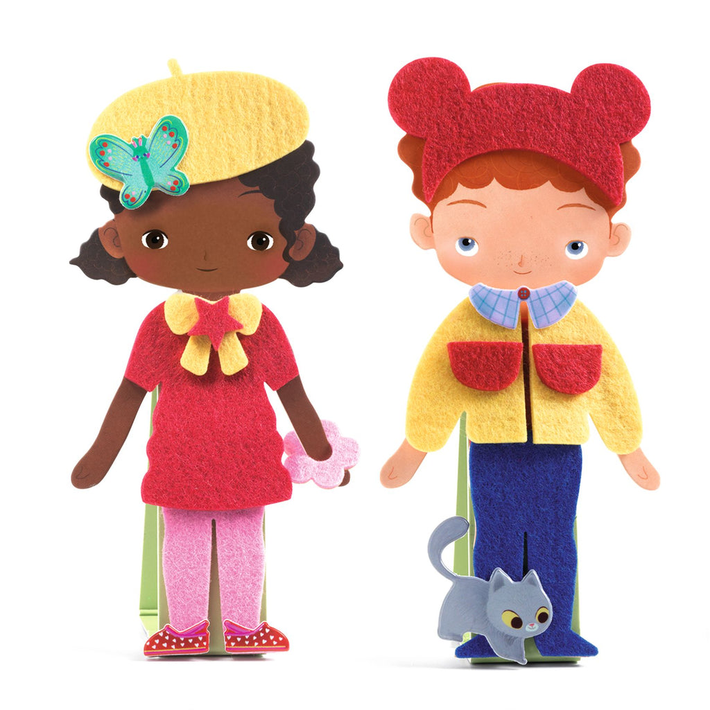 Djeco - Soft Dress Up felt characters craft set | Scout & Co