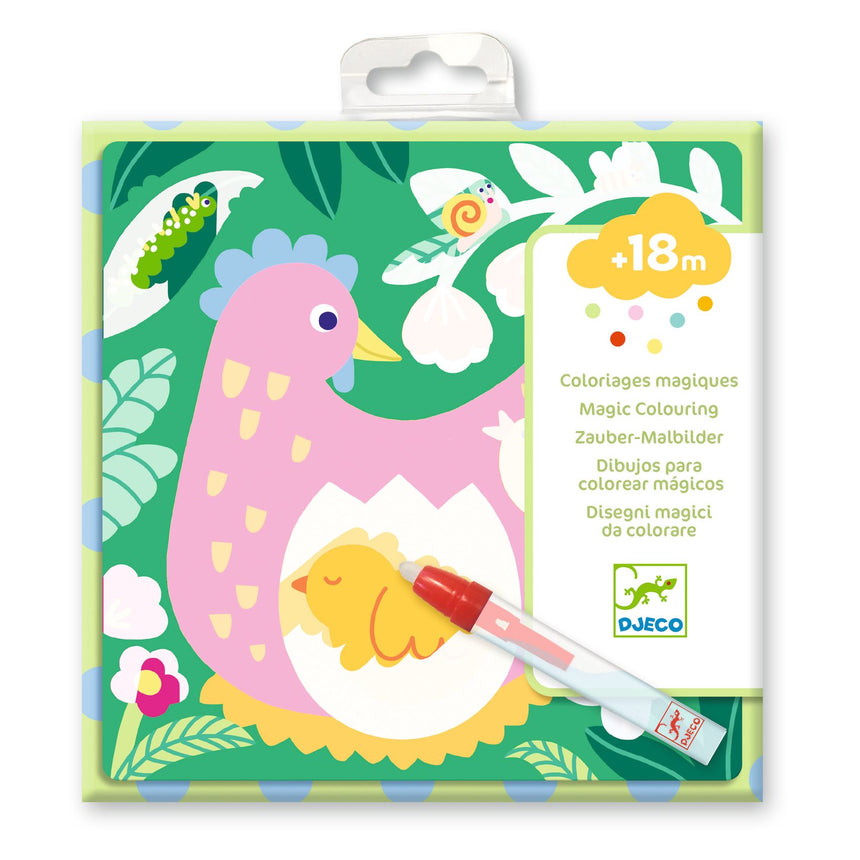 Djeco - Magic colouring - Peekaboo Garden Baby Animals