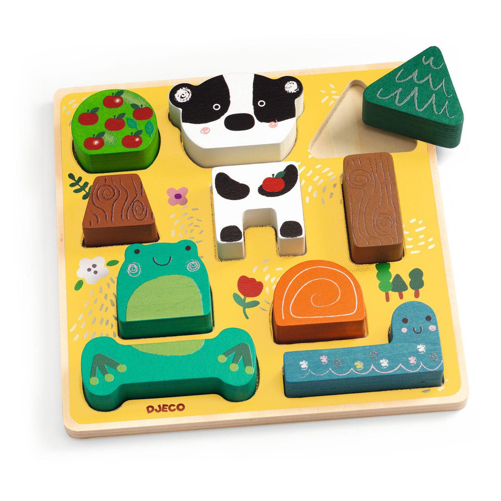 Djeco - Puzz & Match Happy wooden puzzle | Scout & Co